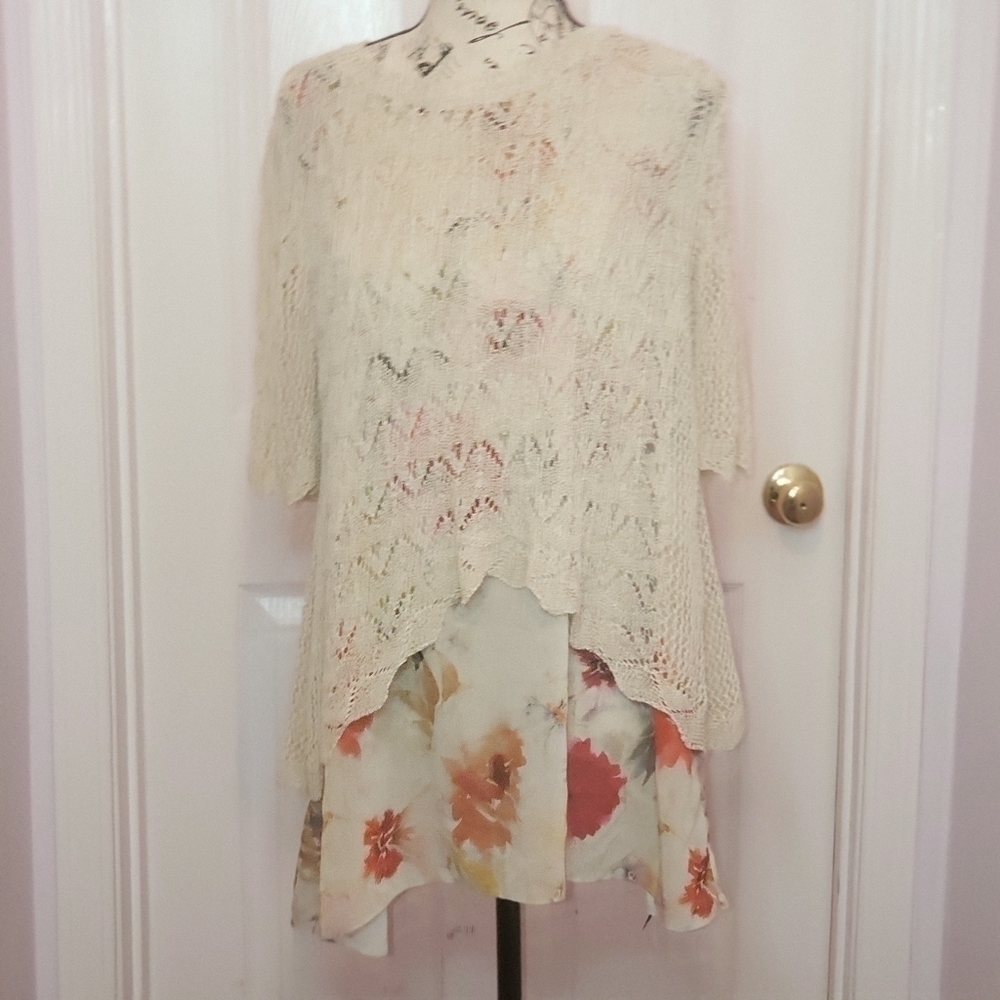 𝅺v Cristina double layer top size small Cottage Core